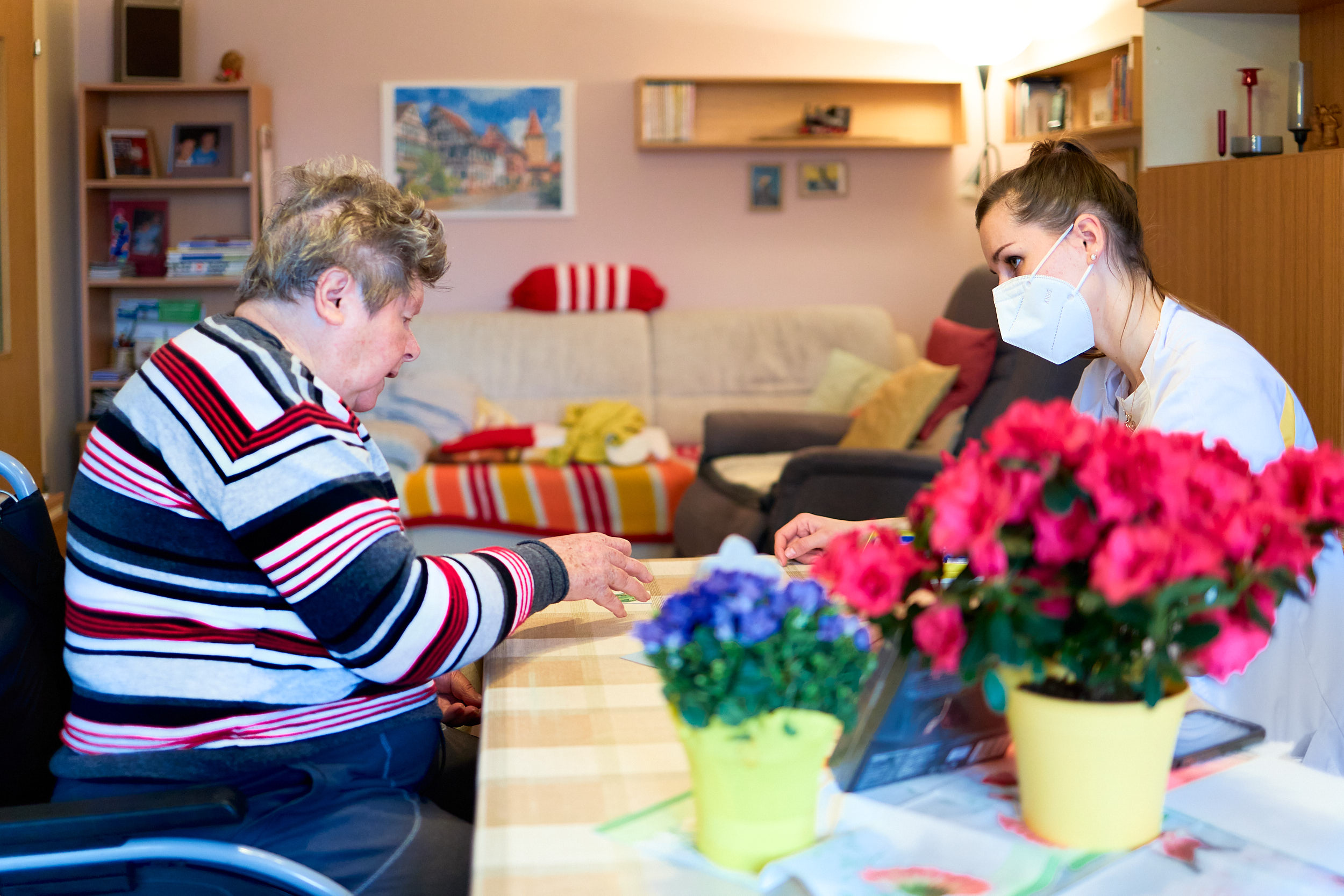 Pflege bei den Klienten zuhause